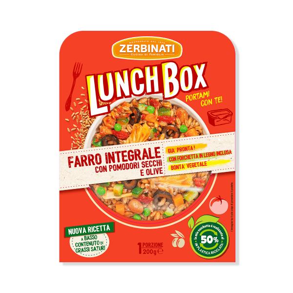 Farro integrale con Pomodori Secchi e Olive – 200g