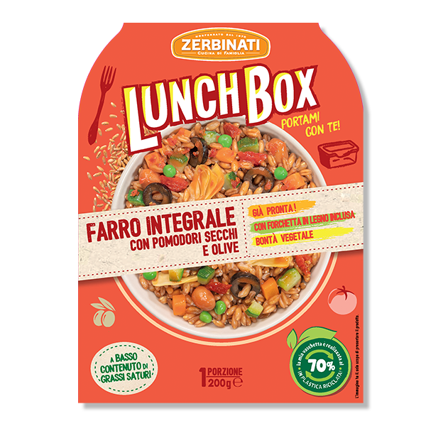 Farro integrale con Pomodori Secchi e Olive – 200g