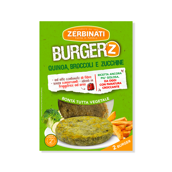 Burger’Z Quinoa, Broccoli e Zucchine – 2x80g