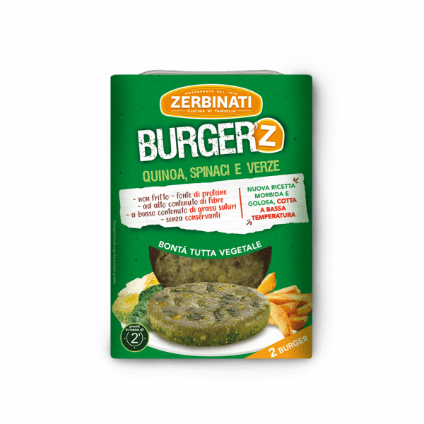 Burger’Z Quinoa, Spinaci e Verze – 2x80g