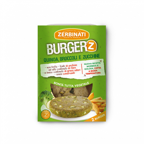 Burger’Z Quinoa, Broccoli e Zucchine – 2x80g
