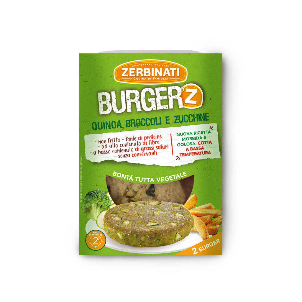 Burger’Z Quinoa, Broccoli e Zucchine – 2x80g