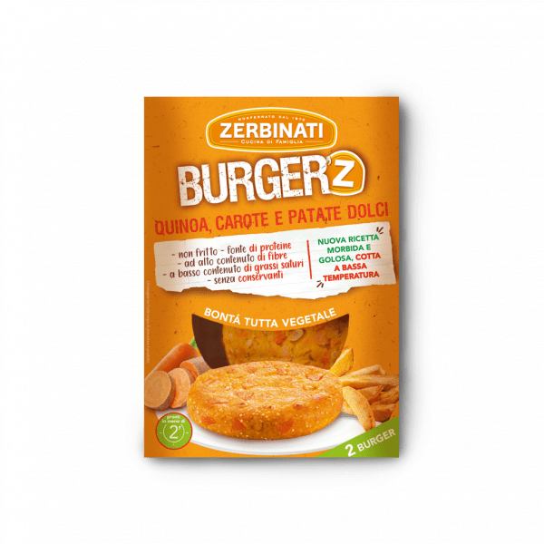 Burger’Z Quinoa, Carote e Patate Dolci – 2x80g