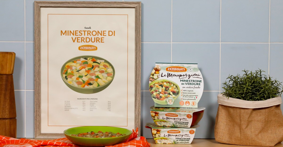 ZERBINATI PRESENTA IL MINESTRONE DI VERDURE IN VERSIONE OGGETTO D’ARREDO: UNA STAMPA REALIZZATA IN COLLABORAZIONE CON GUZZERIE