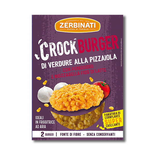 Crockburger con Pomodoro e Mozzarella Fior di Latte- 2x80g