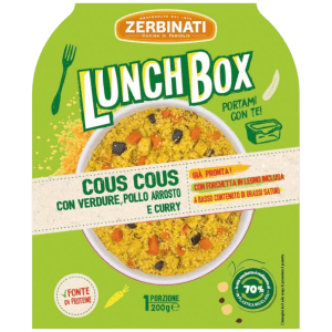 Cous Cous con Verdure, Pollo arrosto e Curry - 200g